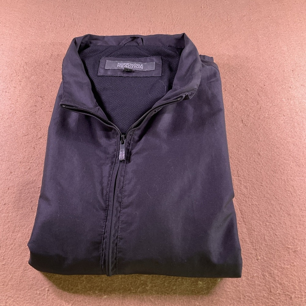 Kenneth Cole Reaction Mens XXL Black Full Zip Mesh Lined Windbreaker Jacket - Picture 11 of 12